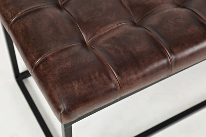 Jofran - Global Archive 50in Genuine Distressed Leather Mid-Century Modern Ottoman Bench - 21-7850 view 5