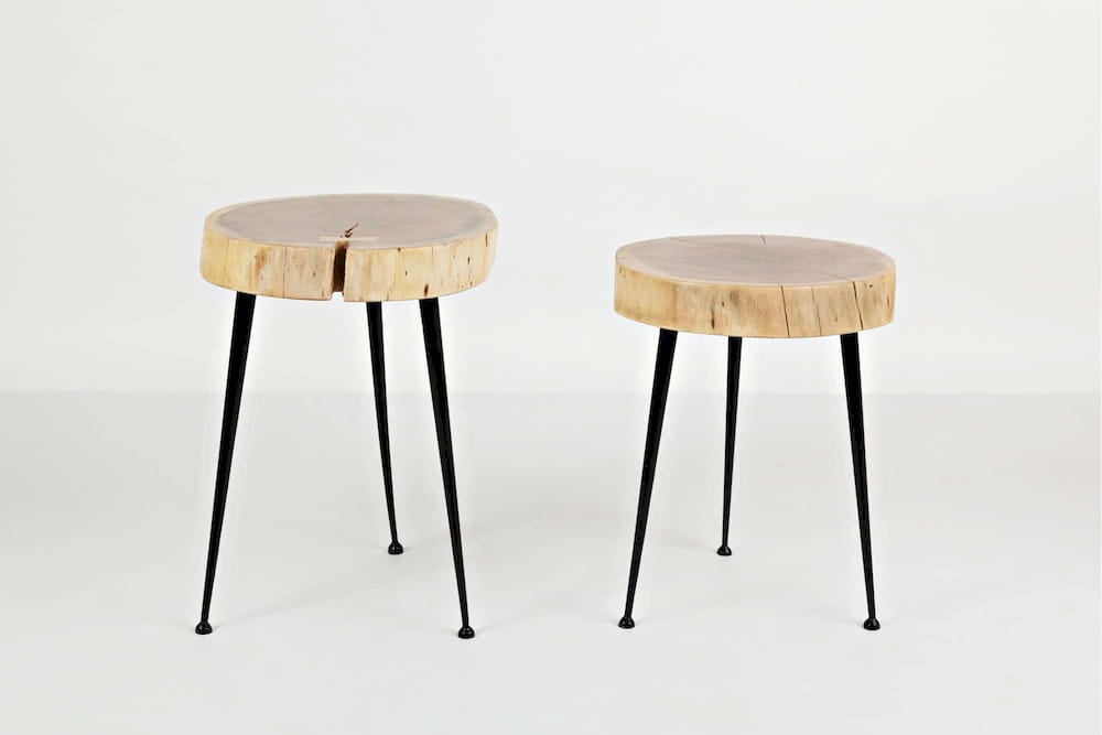 Jofran - Global Archive Flat-Pack Wood and Iron Accent Tables (Set of 2) Natural Brown - 1730-20KD view 3