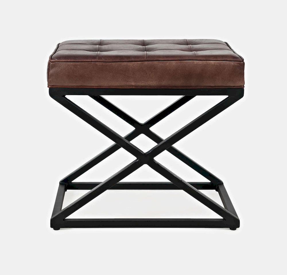 Jofran - Global Archive Genuine Leather Ottoman in Dark Sienna - 1730-79 view 1