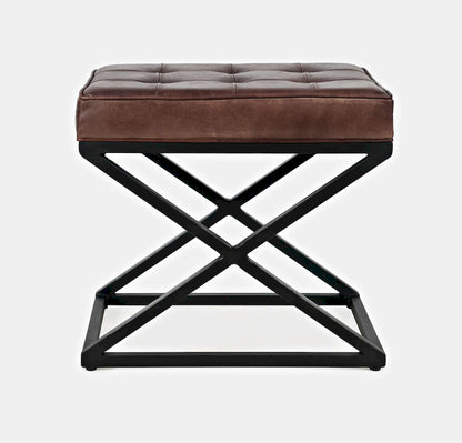 Jofran - Global Archive Genuine Leather Ottoman in Dark Sienna - 1730-79 view 1