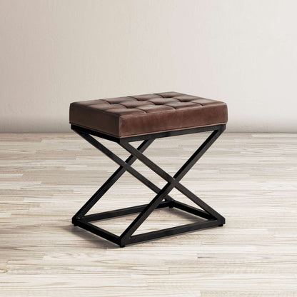 Jofran - Global Archive Genuine Leather Ottoman in Dark Sienna - 1730-79 view 2