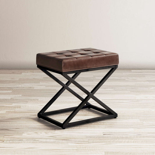 Jofran - Global Archive Genuine Leather Ottoman in Dark Sienna - 1730-79 view 2