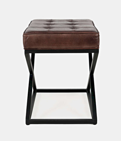 Jofran - Global Archive Genuine Leather Ottoman in Dark Sienna - 1730-79 view 7
