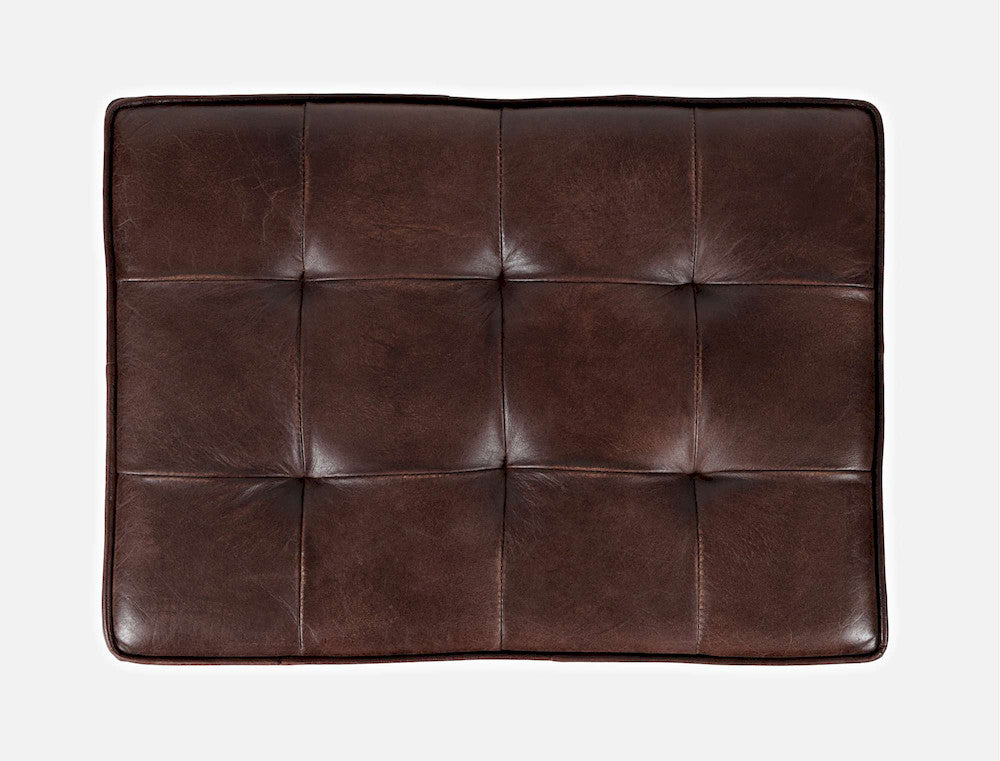 Jofran - Global Archive Genuine Leather Ottoman in Dark Sienna - 1730-79 view 8