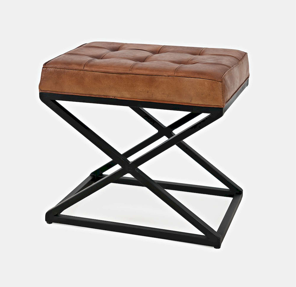 Jofran - Global Archive Genuwine Leather Ottoman in Saddle - 1730-77 view 3
