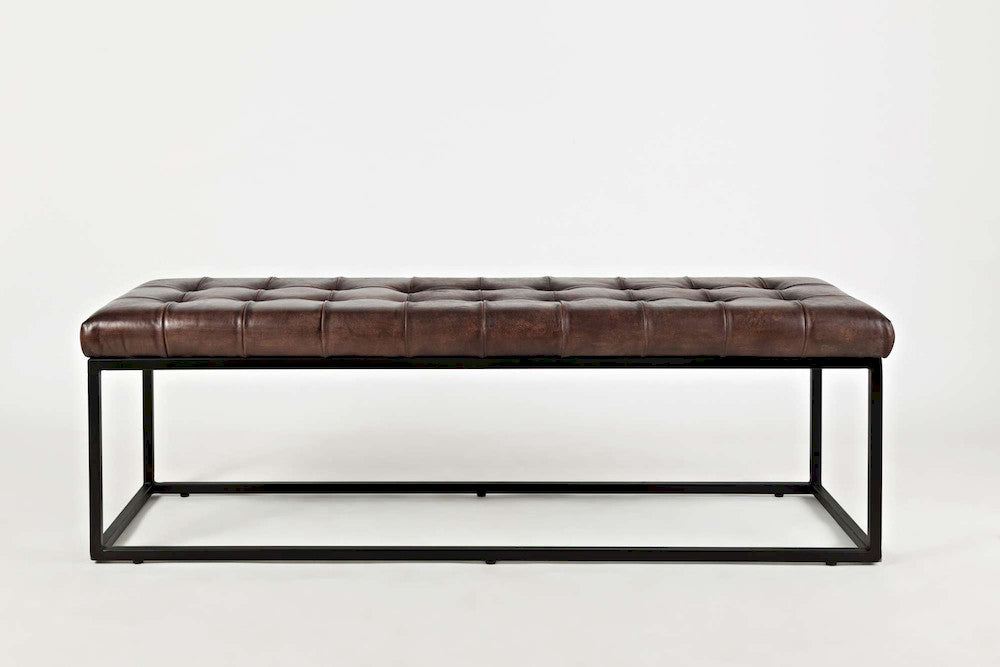 Jofran - Global Archive Leather Ottoman in Dark Sienna - 1730-78 view 1