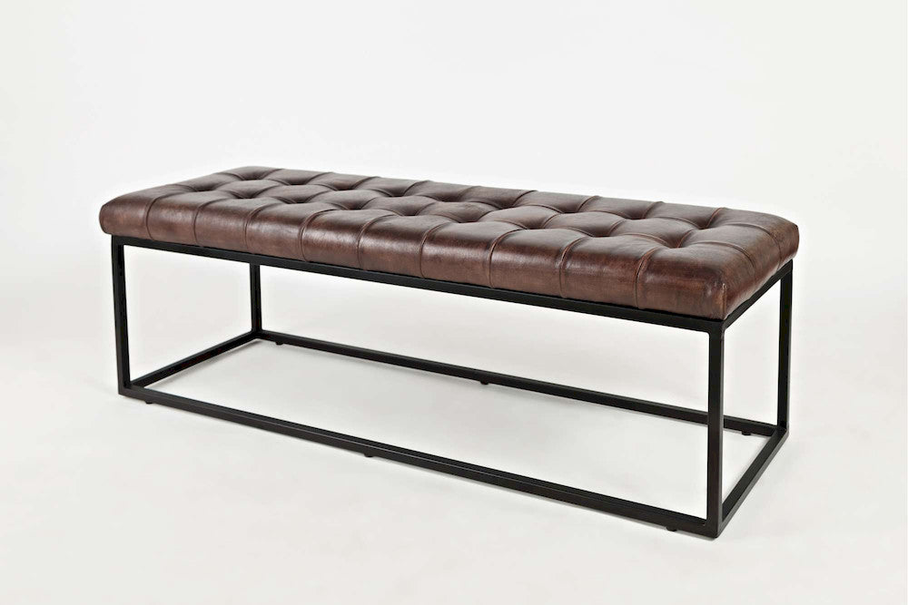 Jofran - Global Archive Leather Ottoman in Dark Sienna - 1730-78 view 3
