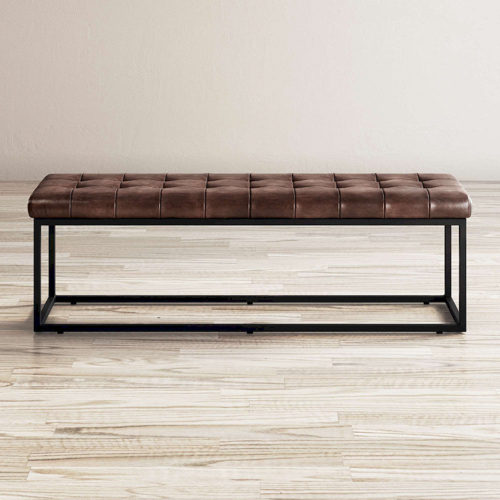Jofran - Global Archive Leather Ottoman in Dark Sienna - 1730-78 view 4