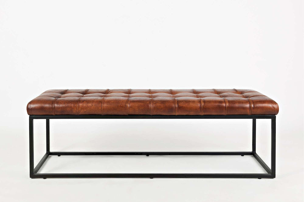Jofran - Global Archive Leather Ottoman in Saddle - 1730-76 view 1