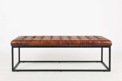 Jofran - Global Archive Leather Ottoman in Saddle - 1730-76 view 1