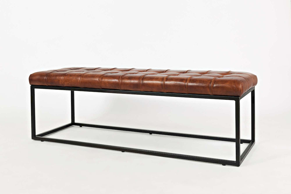 Jofran - Global Archive Leather Ottoman in Saddle - 1730-76 view 3