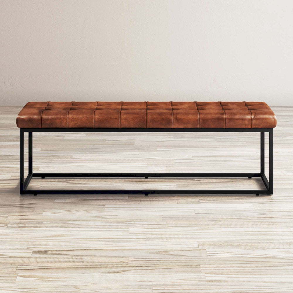 Jofran - Global Archive Leather Ottoman in Saddle - 1730-76 view 4
