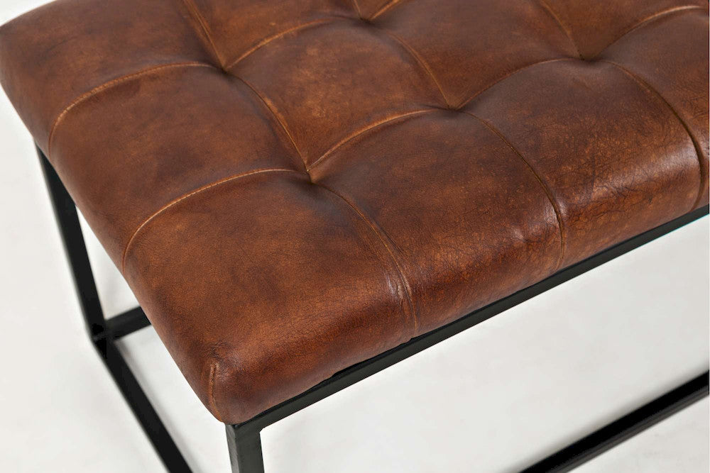 Jofran - Global Archive Leather Ottoman in Saddle - 1730-76 view 7