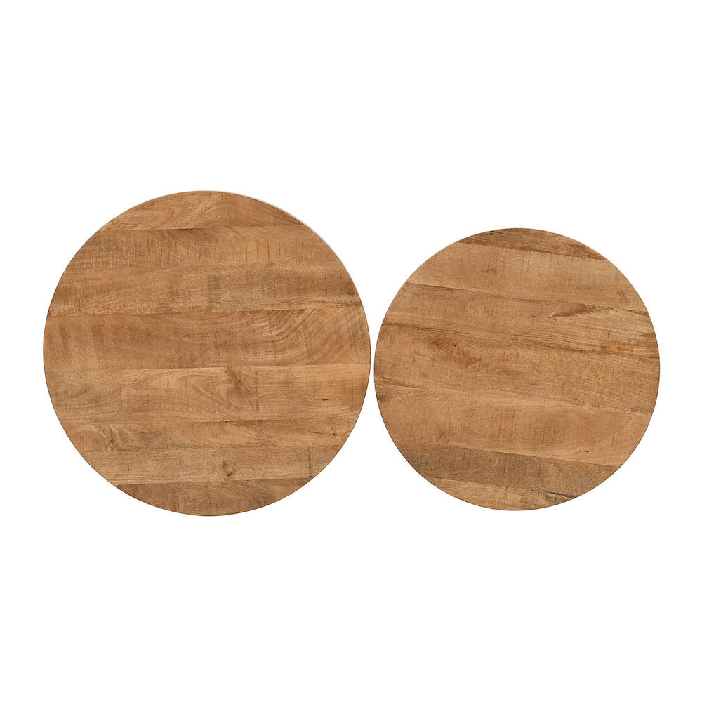 Jofran - Global Archive Rondo Nested Storage Solid Wood and Metal Basket Coffee Tables (Set of 2) White - 2330-3026WH view 10