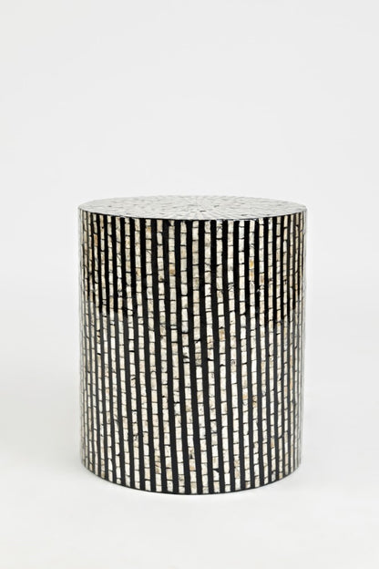 Jofran - Global Archive Round Capiz Accent Table in Black Multi - 1730-28BLM veiw 1