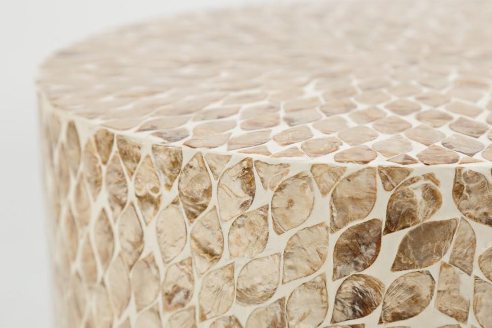 Jofran - Global Archive Round Capiz Accent Table in Sand - 1730-28SND veiw 2