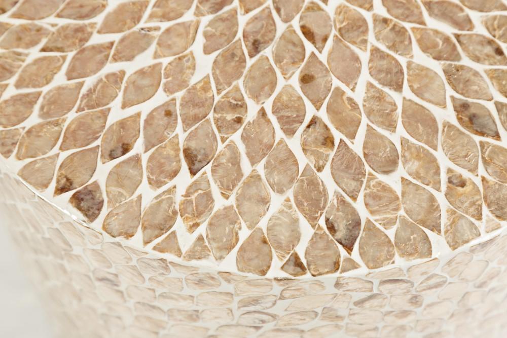 Jofran - Global Archive Round Capiz Accent Table in Sand - 1730-28SND veiw 3