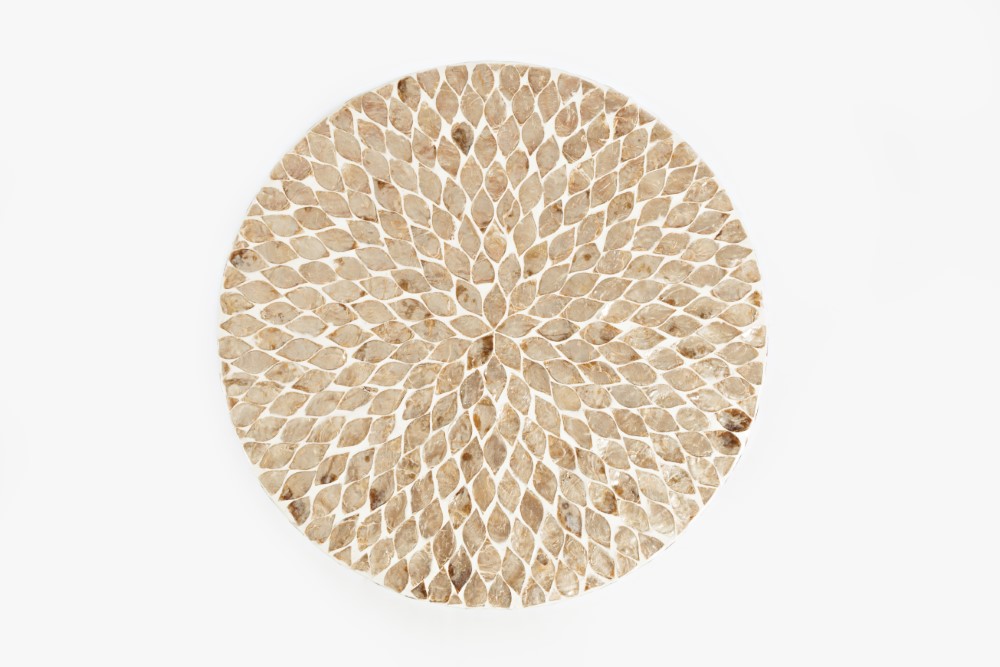 Jofran - Global Archive Round Capiz Accent Table in Sand - 1730-28SND veiw 4