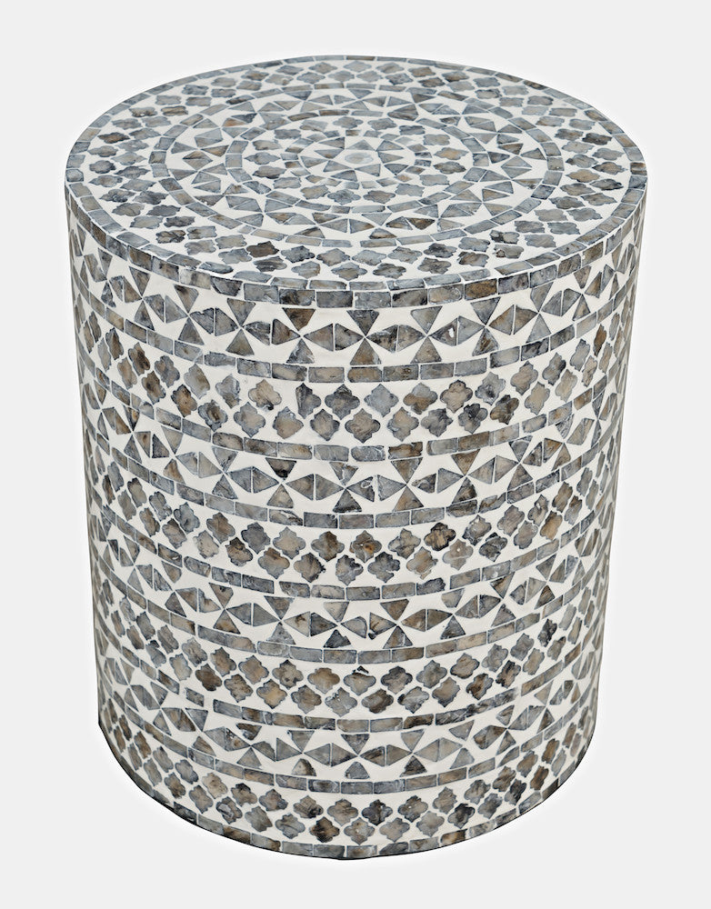 Jofran - Global Archive Small Terrazzo Capiz Shell Accent Table - Grey Tribal - 1730-2814GTR view 2