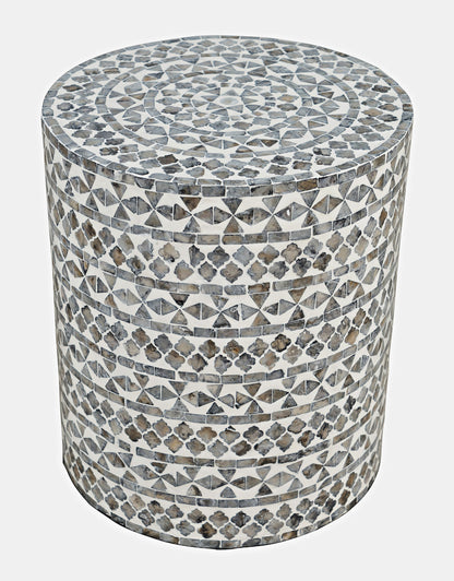 Jofran - Global Archive Small Terrazzo Capiz Shell Accent Table - Grey Tribal - 1730-2814GTR view 2
