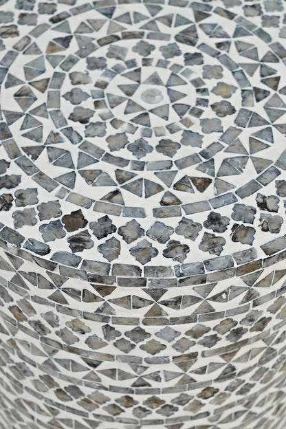 Jofran - Global Archive Small Terrazzo Capiz Shell Accent Table - Grey Tribal - 1730-2814GTR view 3