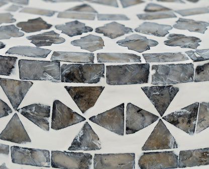 Jofran - Global Archive Small Terrazzo Capiz Shell Accent Table - Grey Tribal - 1730-2814GTR view 4