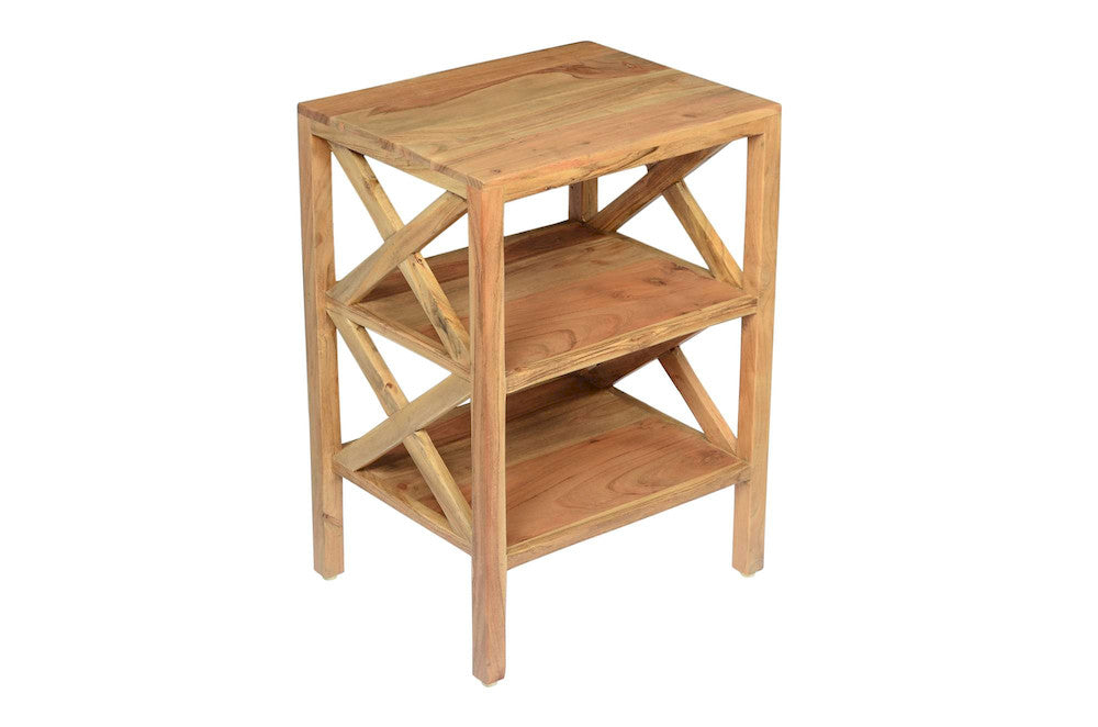 Jofran - Global Archive Solid Wood X-Side Accent Table - Natural - 1730-37 view 2