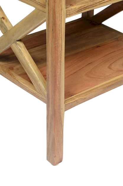 Jofran - Global Archive Solid Wood X-Side Accent Table - Natural - 1730-37 view 3