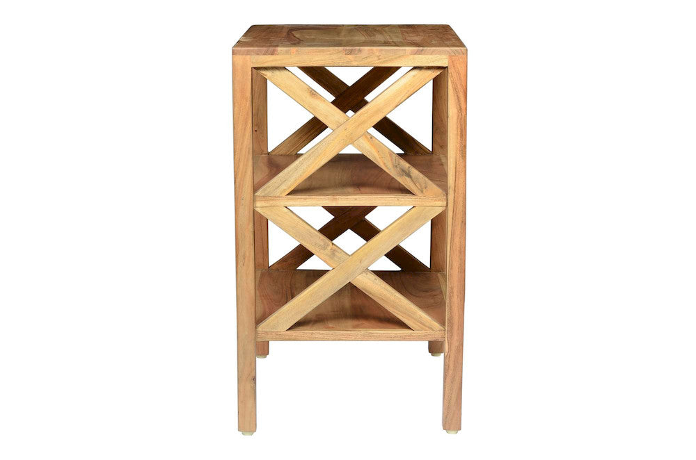 Jofran - Global Archive Solid Wood X-Side Accent Table - Natural - 1730-37 view 4