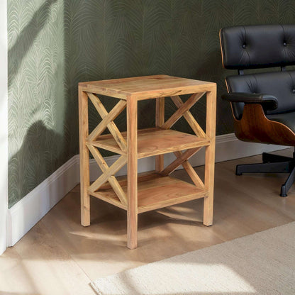 Jofran - Global Archive Solid Wood X-Side Accent Table - Natural - 1730-37 view 6
