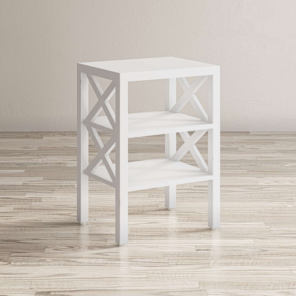 Jofran - Global Archive Solid Wood X-Side Accent Table - White - 1730-3420 view 2