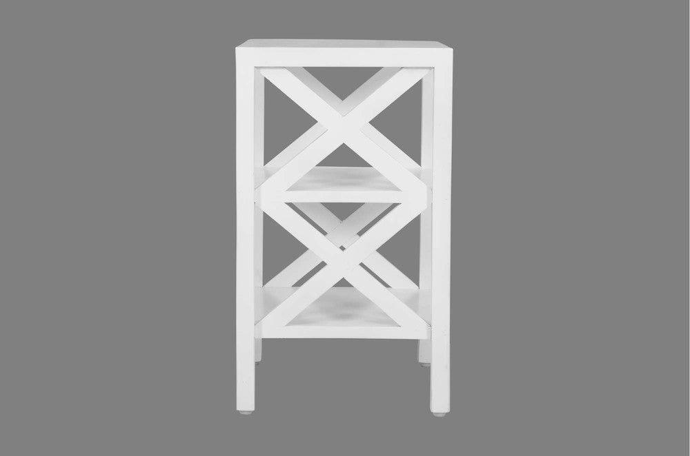 Jofran - Global Archive Solid Wood X-Side Accent Table - White - 1730-3420 view 8