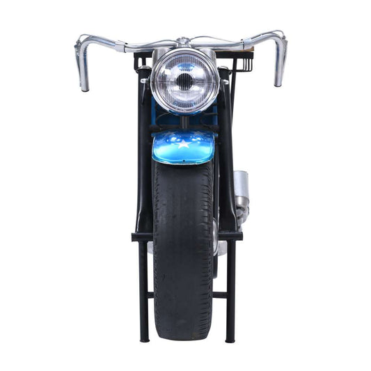 Jofran - Glory Days 70in Patriotic American Flag Motorcycle Bar Console Table with Storage and Ice Bucket - 2323-RWB veiw 2