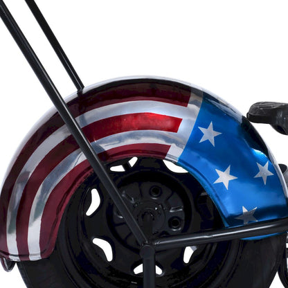 Jofran - Glory Days 70in Patriotic American Flag Motorcycle Bar Console Table with Storage and Ice Bucket - 2323-RWB view 11
