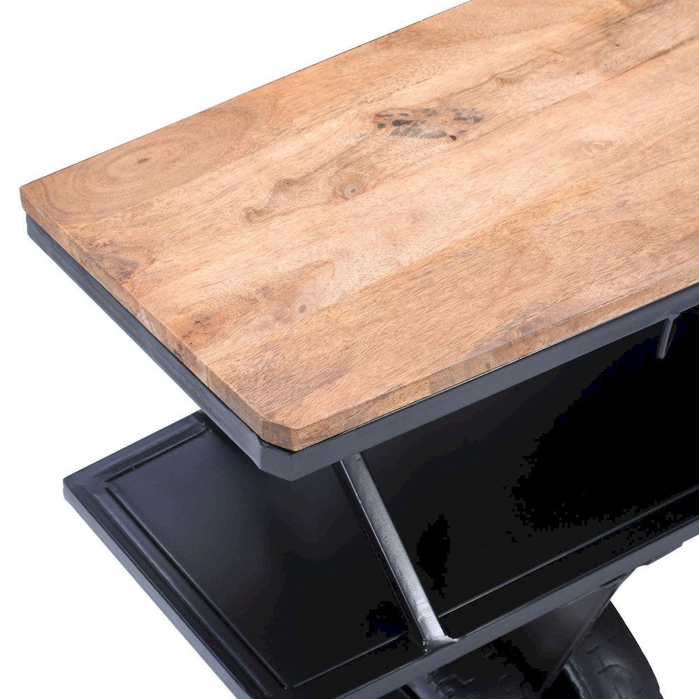 Jofran - Glory Days Maverick 72in Airplane Bar Aviator Lounge Console Table with Reclaimed Hardware and Storage - 2323-MAVERICK view 9