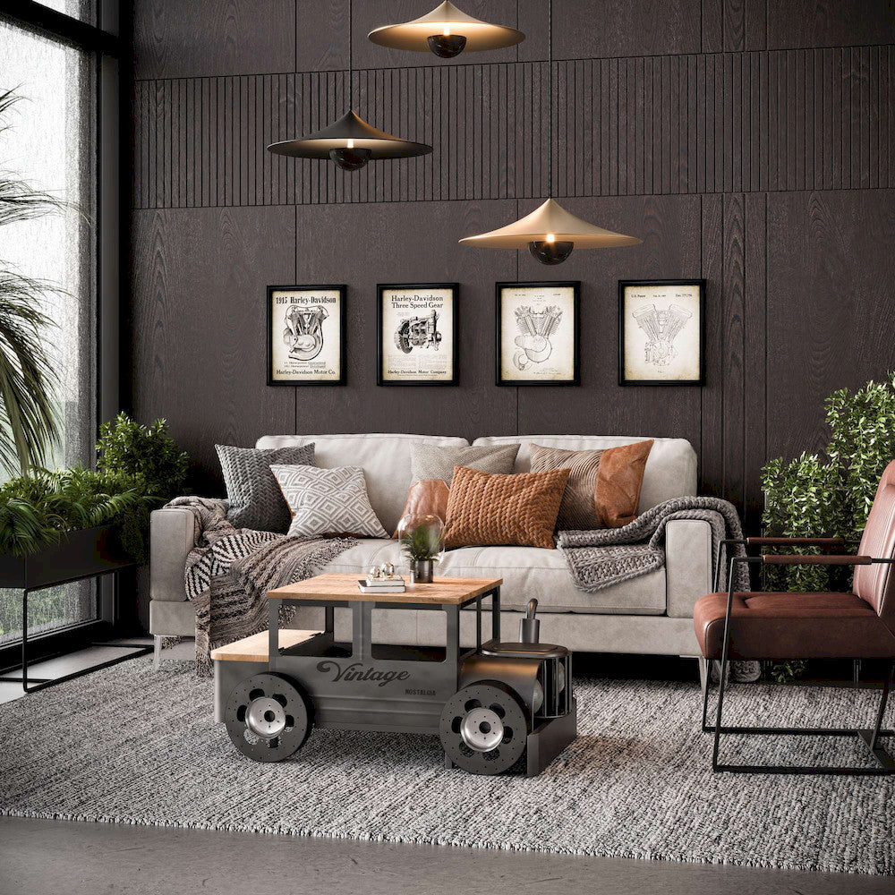 Jofran - Glory Days Roadie 41in Vintage Truck Solid Wood and Metal Unique Coffee Table with Storage - 2323-ROADIE view 8