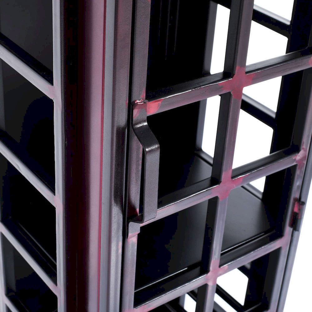 Jofran - Glory Days Telly Vintage Telephone Booth Lounge Bar Cabinet with Wine Rack and Storage - 2323-TELLY view 5