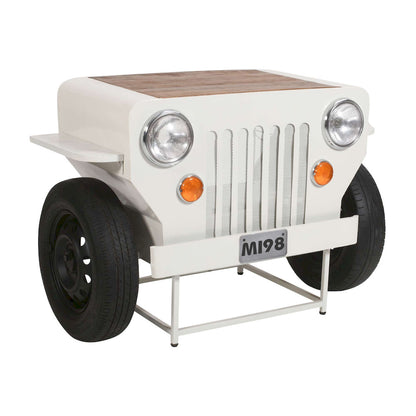 Jofran - Glory Days Weekender Vintage Military Vehicle Console Table Lounge Home Bar with Wine Rack in 0 - 2323-WEEKENDER view 2