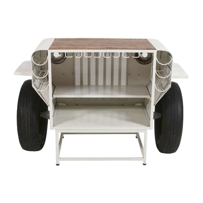 Jofran - Glory Days Weekender Vintage Military Vehicle Console Table Lounge Home Bar with Wine Rack in 0 - 2323-WEEKENDER view 3