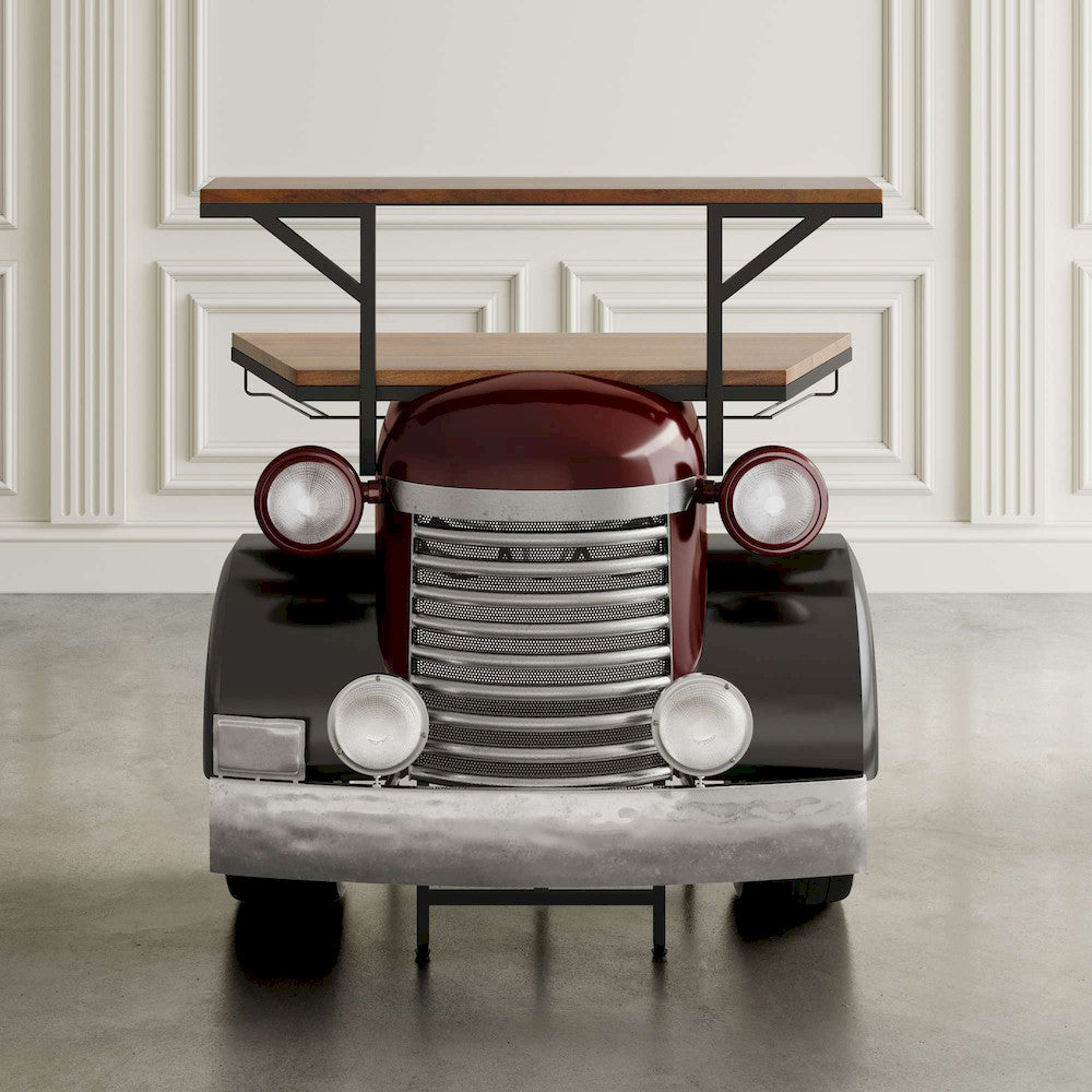 Jofran - Glory Days Woody Vintage Car Console Table Home Bar in Black - 2323-WOODY view 4