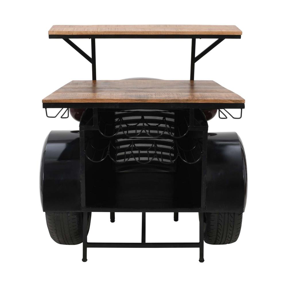 Jofran - Glory Days Woody Vintage Car Console Table Home Bar in Black - 2323-WOODY veiw 3