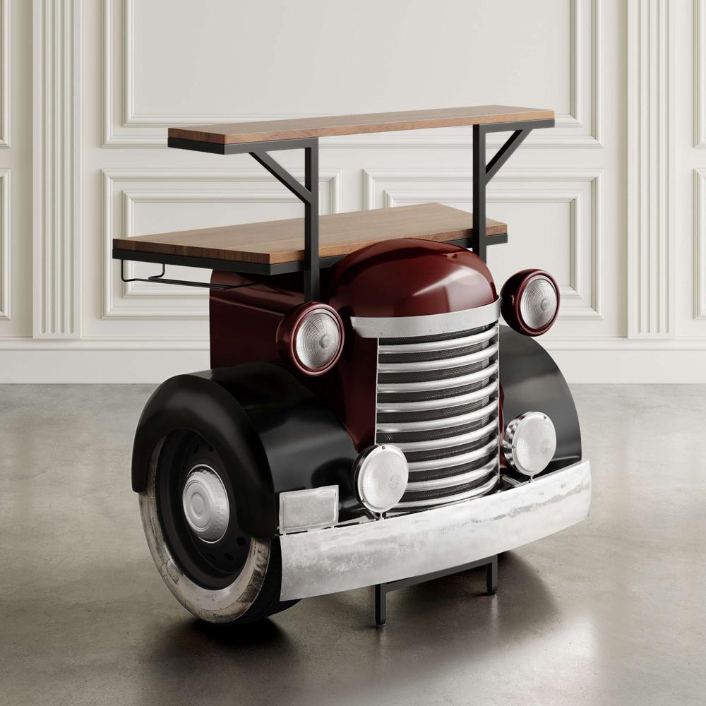 Jofran - Glory Days Woody Vintage Car Console Table Home Bar in Black - 2323-WOODY veiw 7