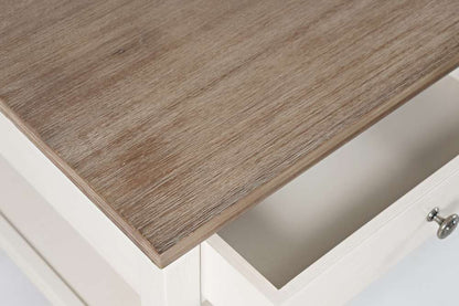 Jofran - Grafton Farms 2 Drawer Coffee Table - Brushed White with brushed brown top - 1978-1 veiw 4