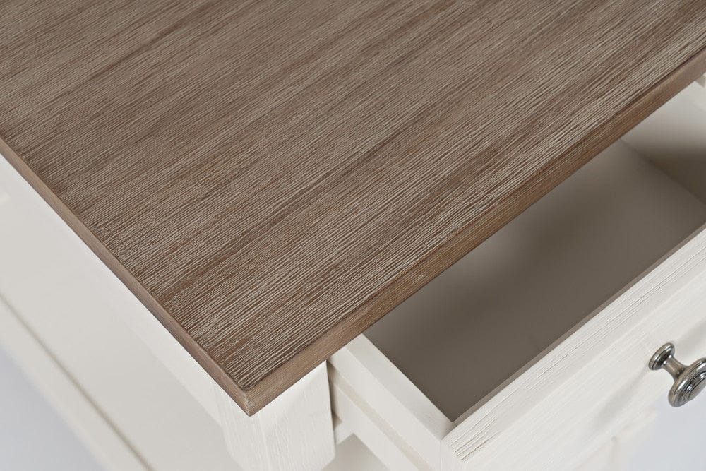 Jofran - Grafton Farms Country Farmhouse USB Charging Chair Side Table in Brushed White - 1978-7 view 7