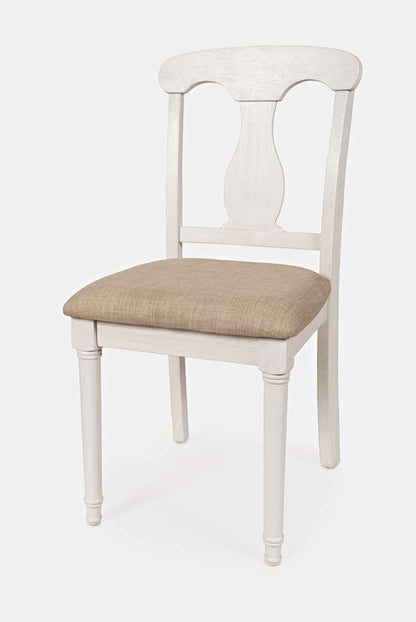 Jofran - Grafton Farms Desk Chair - Brushed White, Cream Fabric - 1978-360KD veiw 3