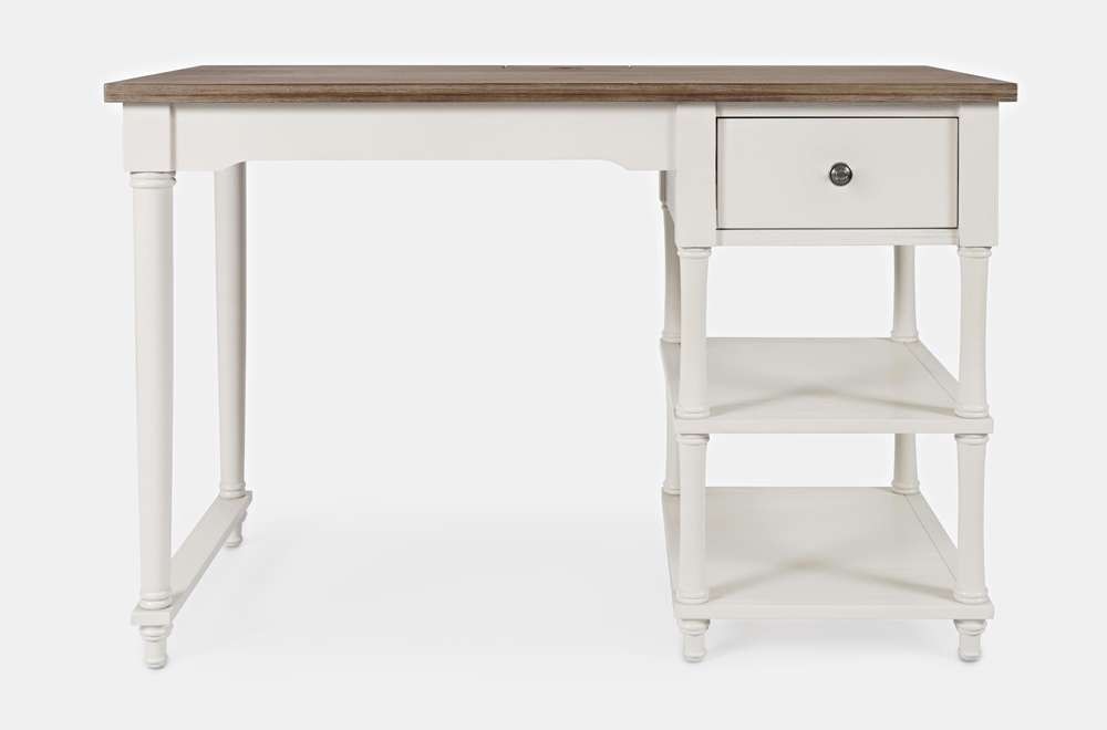 Jofran - Grafton Farms USB Charging Desk and Chair Set - Brushed White and Brushed Brown - 1978-46360KDKT veiw 5