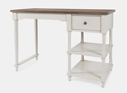 Jofran - Grafton Farms USB Charging Desk - Brushed White with Brushed brown top - 1978-46 veiw 3