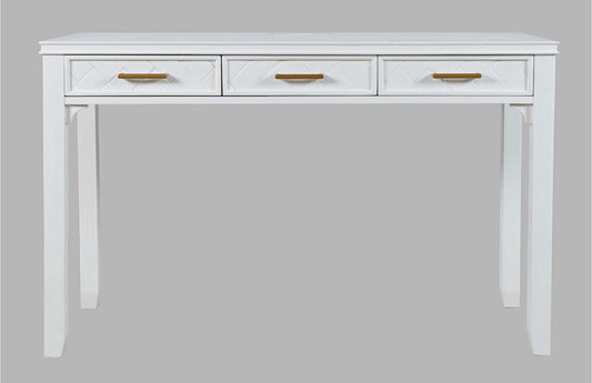 Jofran - Gramercy Chevron Three Drawer USB Charging Desk - Blanc White - 2056-48 view 1