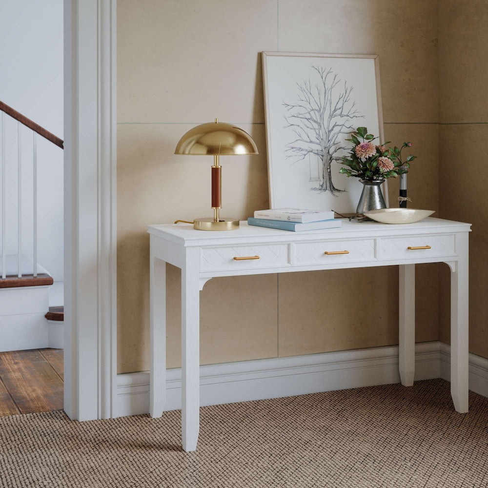 Jofran - Gramercy Chevron Three Drawer USB Charging Desk - Blanc White - 2056-48 view 15
