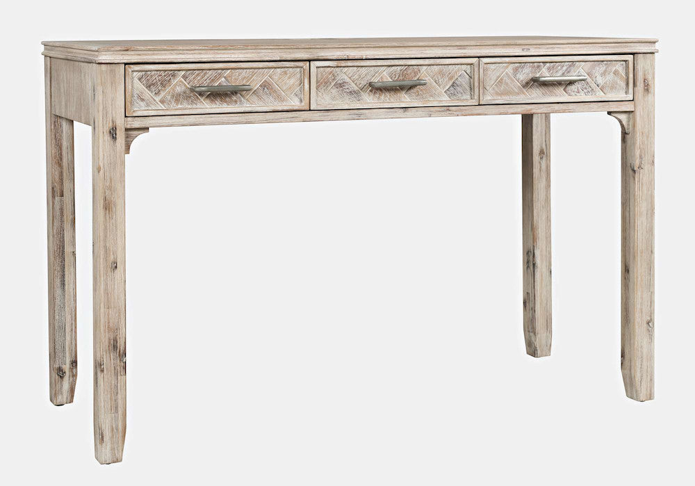 Jofran - Gramercy Chevron Three Drawer USB Charging Desk - Grey Wash - 2156-48 view 6